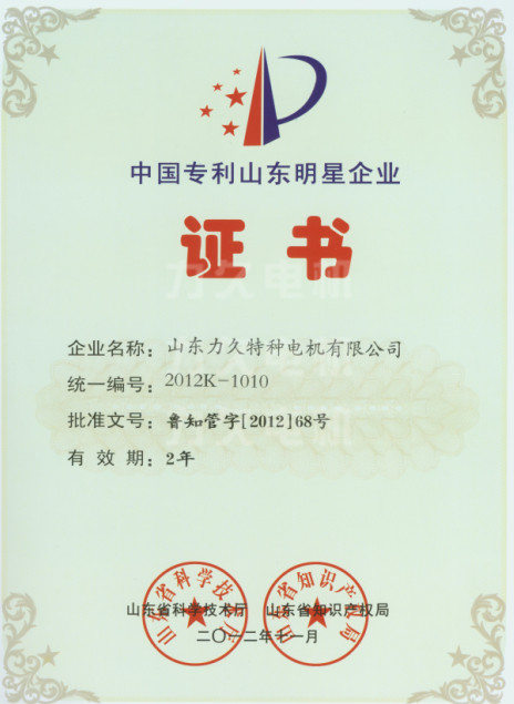 中國專利山東明星企業 中國專利山東明星企業