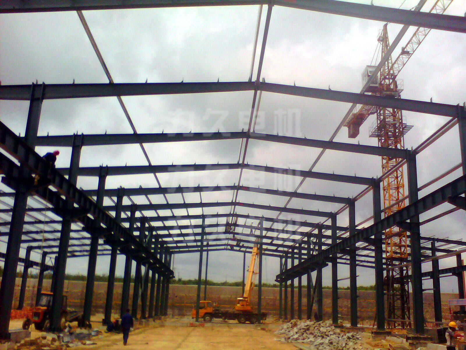 力久電機新沖壓車間鋼結構成形 力久電機新沖壓車間鋼結構成形