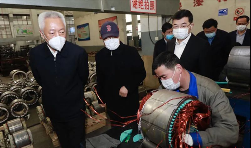 山東副省長視察力久電機 山東副省長視察力久電機